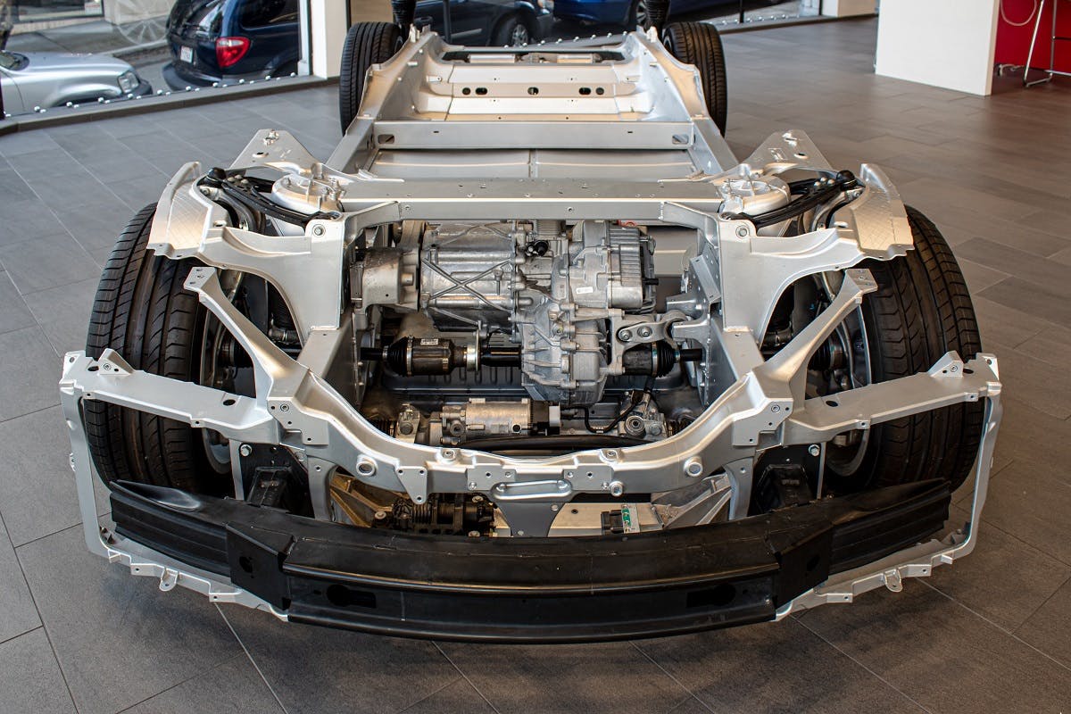 Moteur de voiture electrique en fabrication