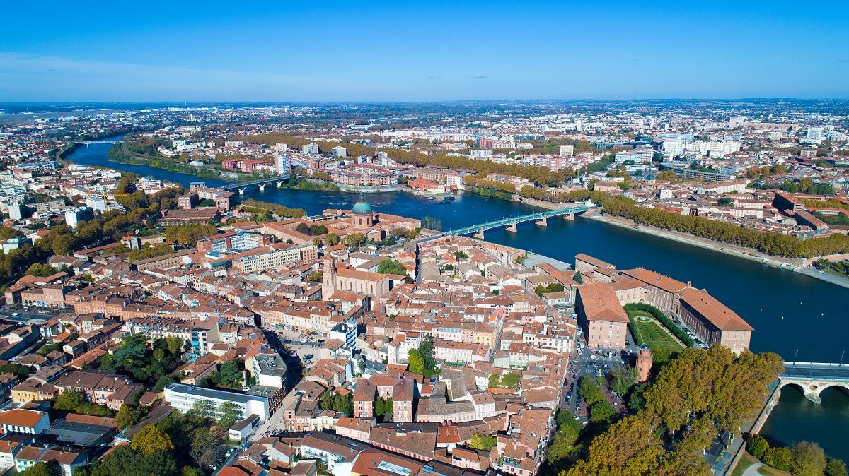 Vue aerienne de Toulouse