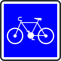 Panneau de bande ou piste cyclable conseillee