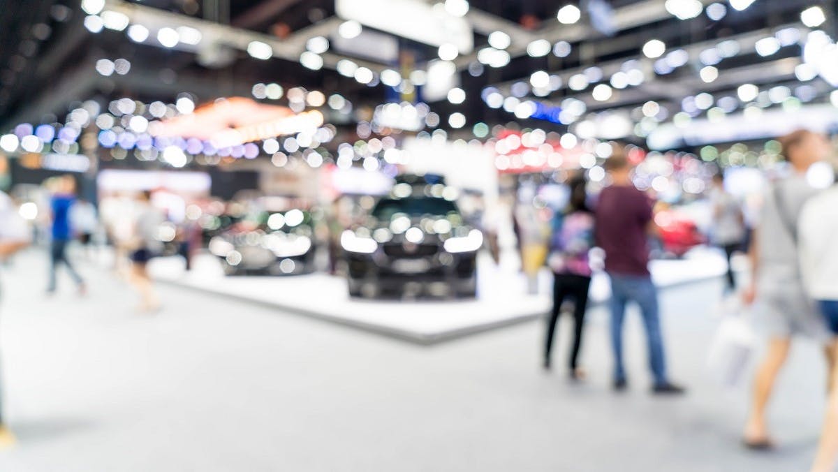 Vehicules presentes sur un salon automobile