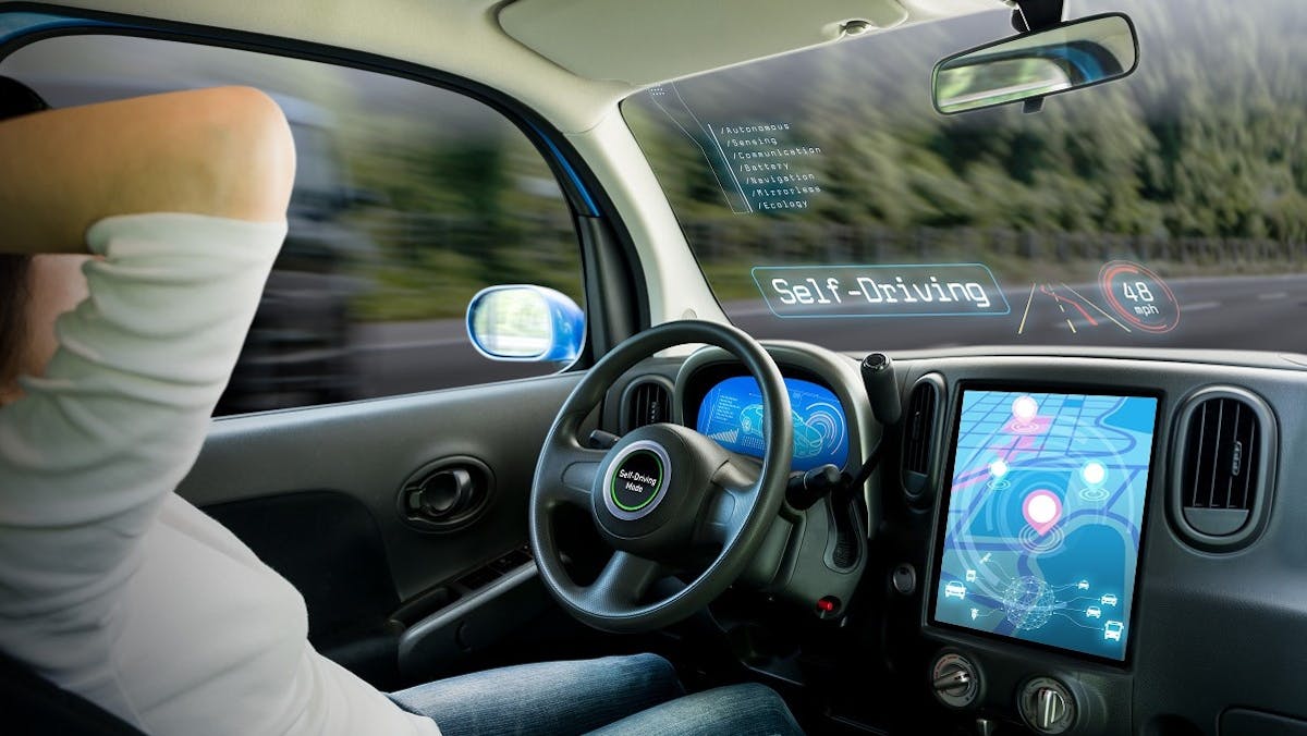 Habitacle d'une voiture autonome