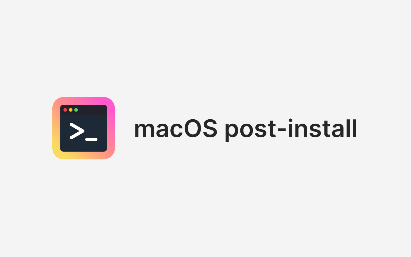 Image de couverture projet macOS Post-Install