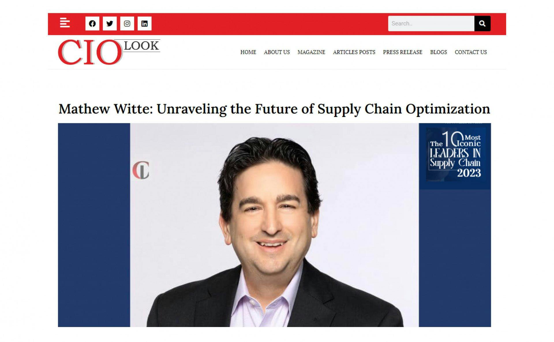 CIOLook Mat Witte - Unraveling the Future of Supply Chain Optimization