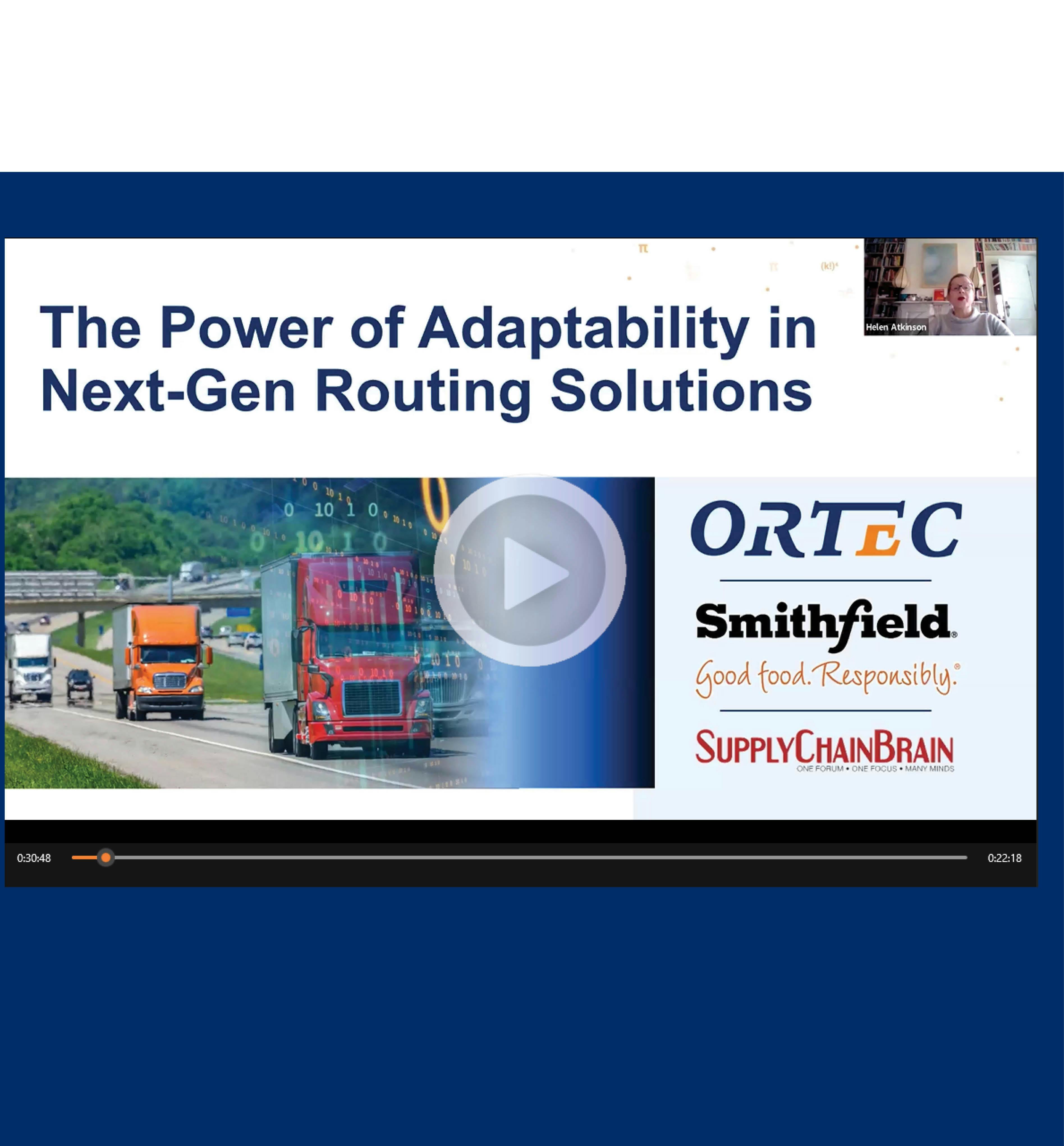 ORTEC | Webinar-On-Demand: The Power of Adaptability in Next-Gen Routing Solutions