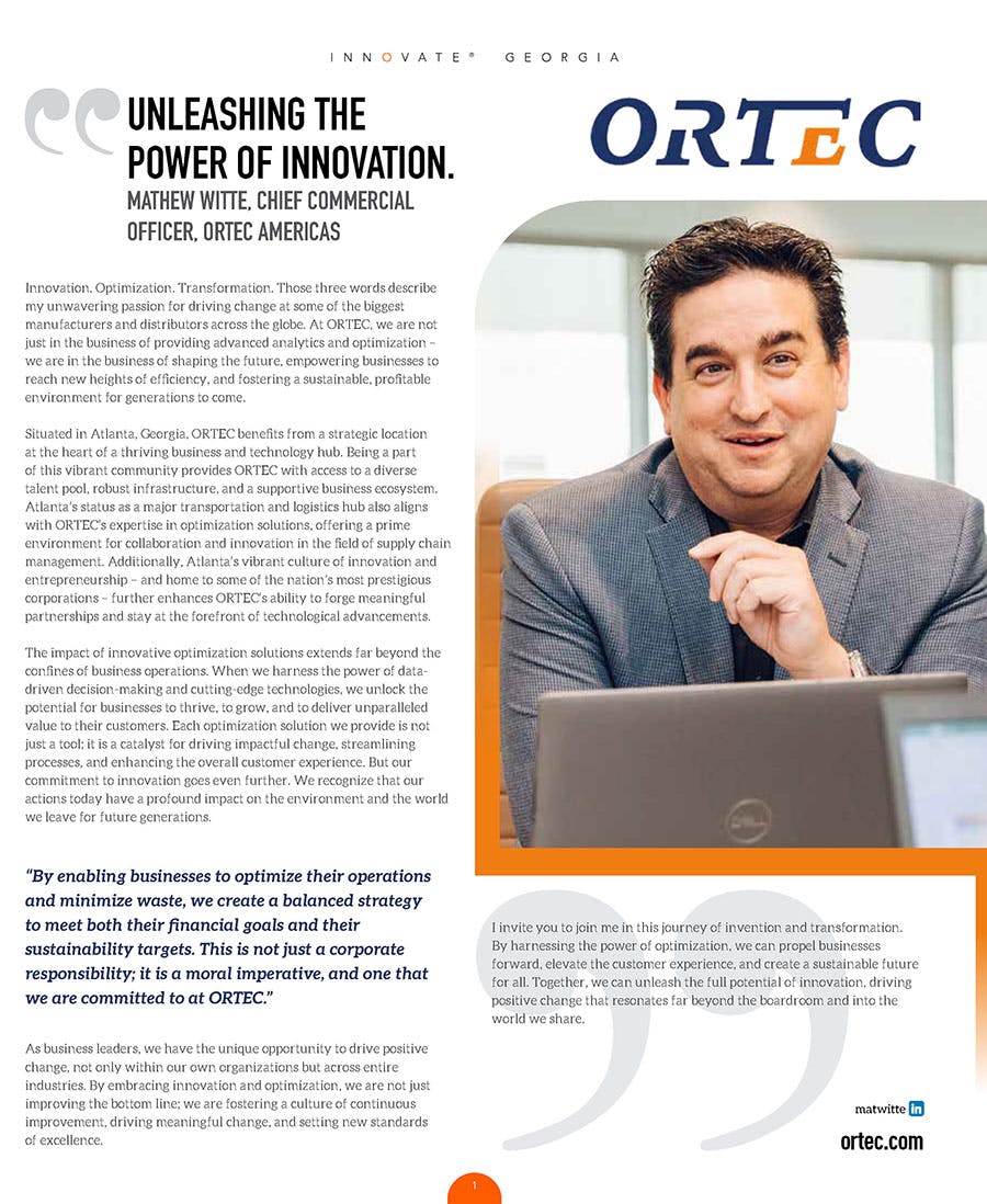 Mat Witte | ORTEC Americas | Unleashing the Power of Innovation