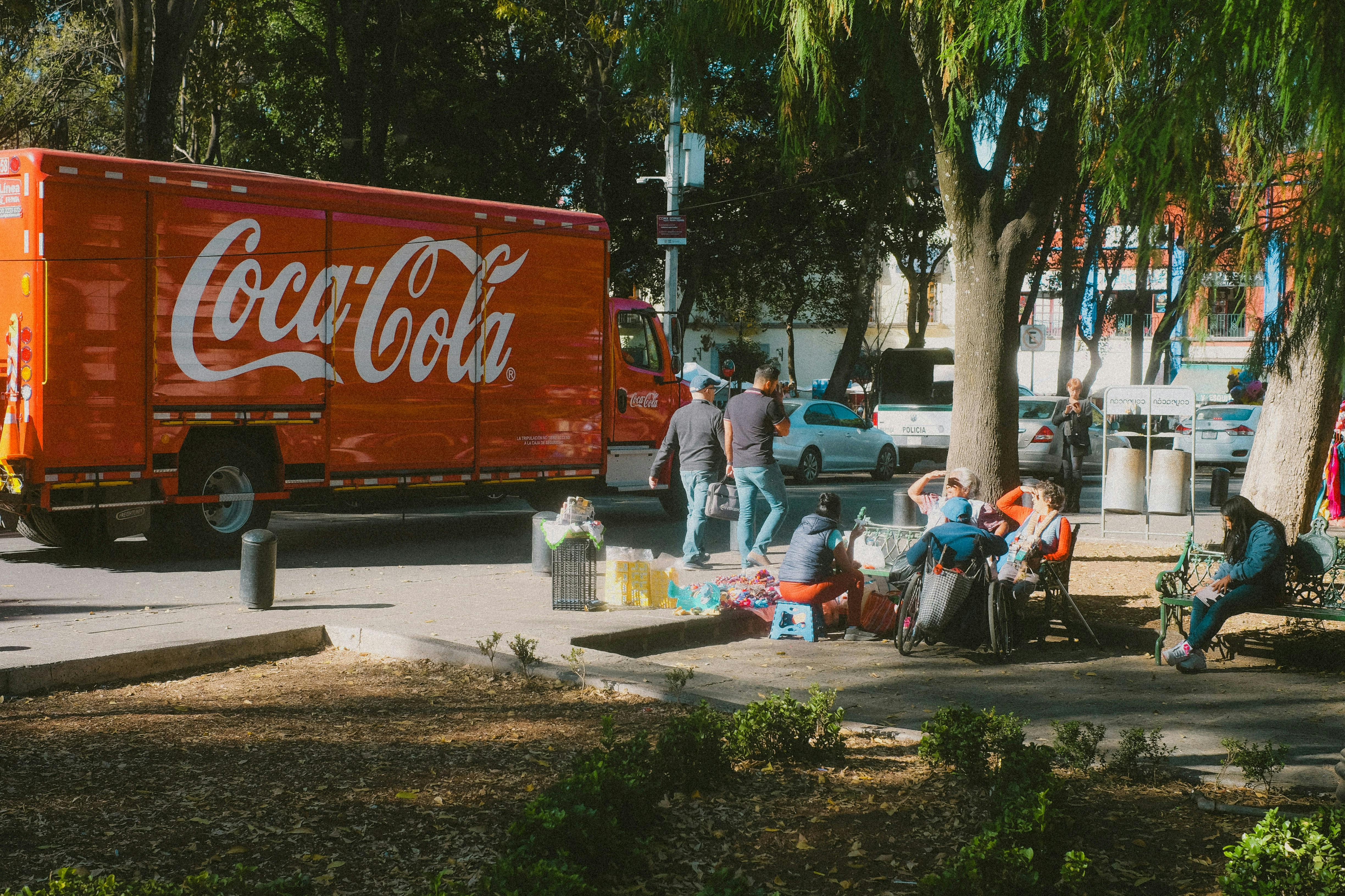 bevage truck in streets of New York 