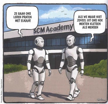 Ruben L Oppenheimer | Cartoon leer de digital twin praten | Supply Chain Magazine 