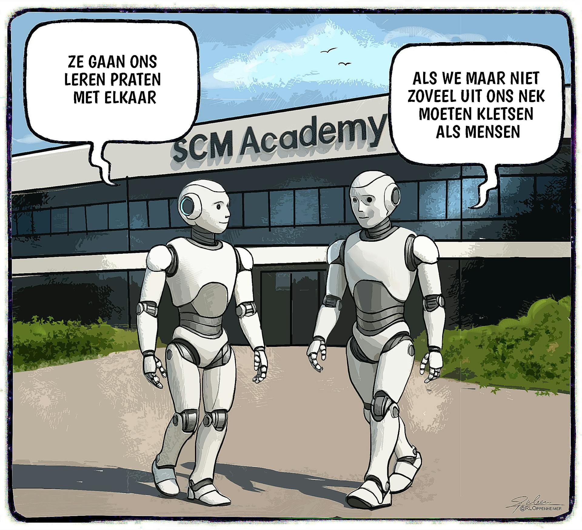 Ruben L. Oppenheimer | Cartoon leer de digital twin praten | Supply Chain Magazine