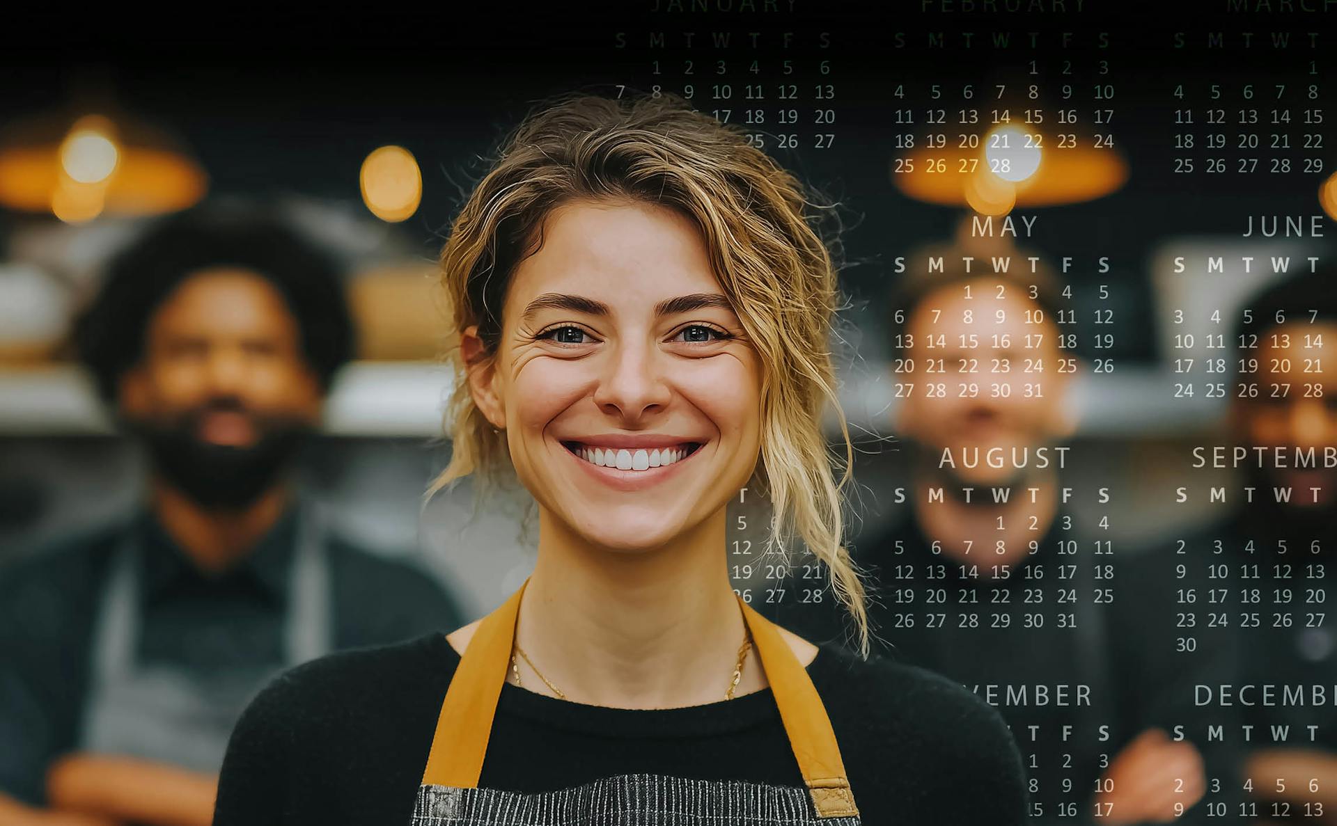 Happy people working in the Catering industry