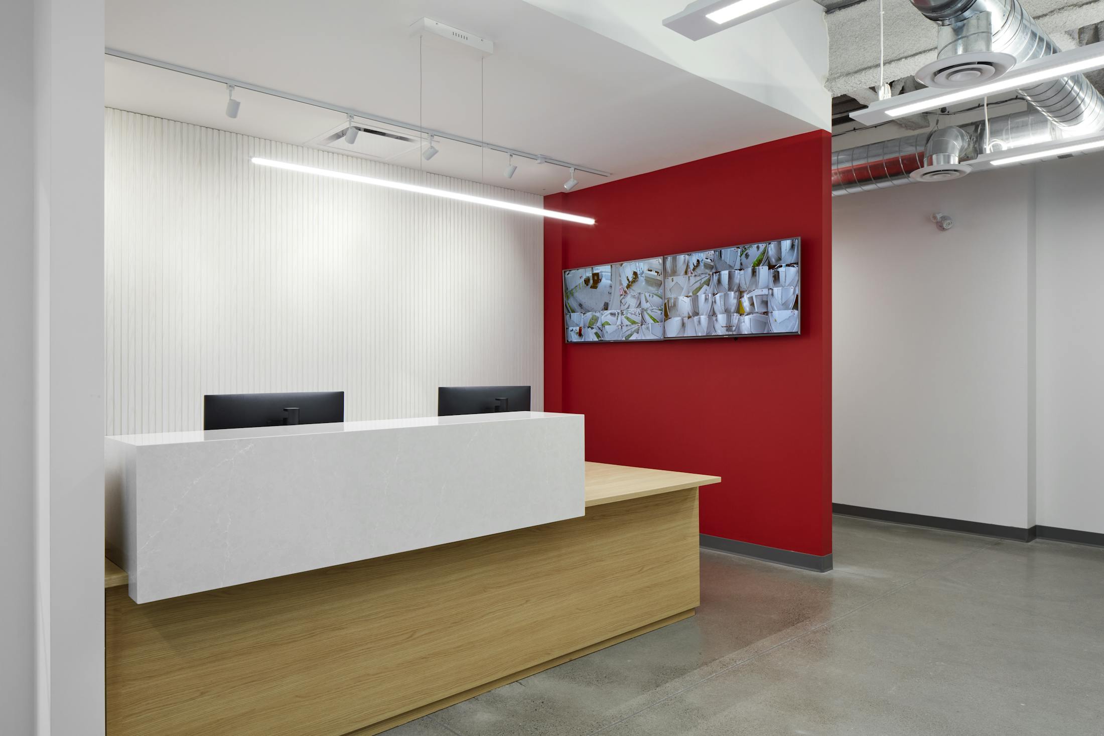 Office reception for self-storage customers.