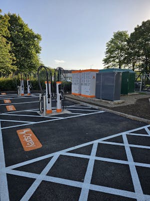 Four Osprey branded rapid chargers