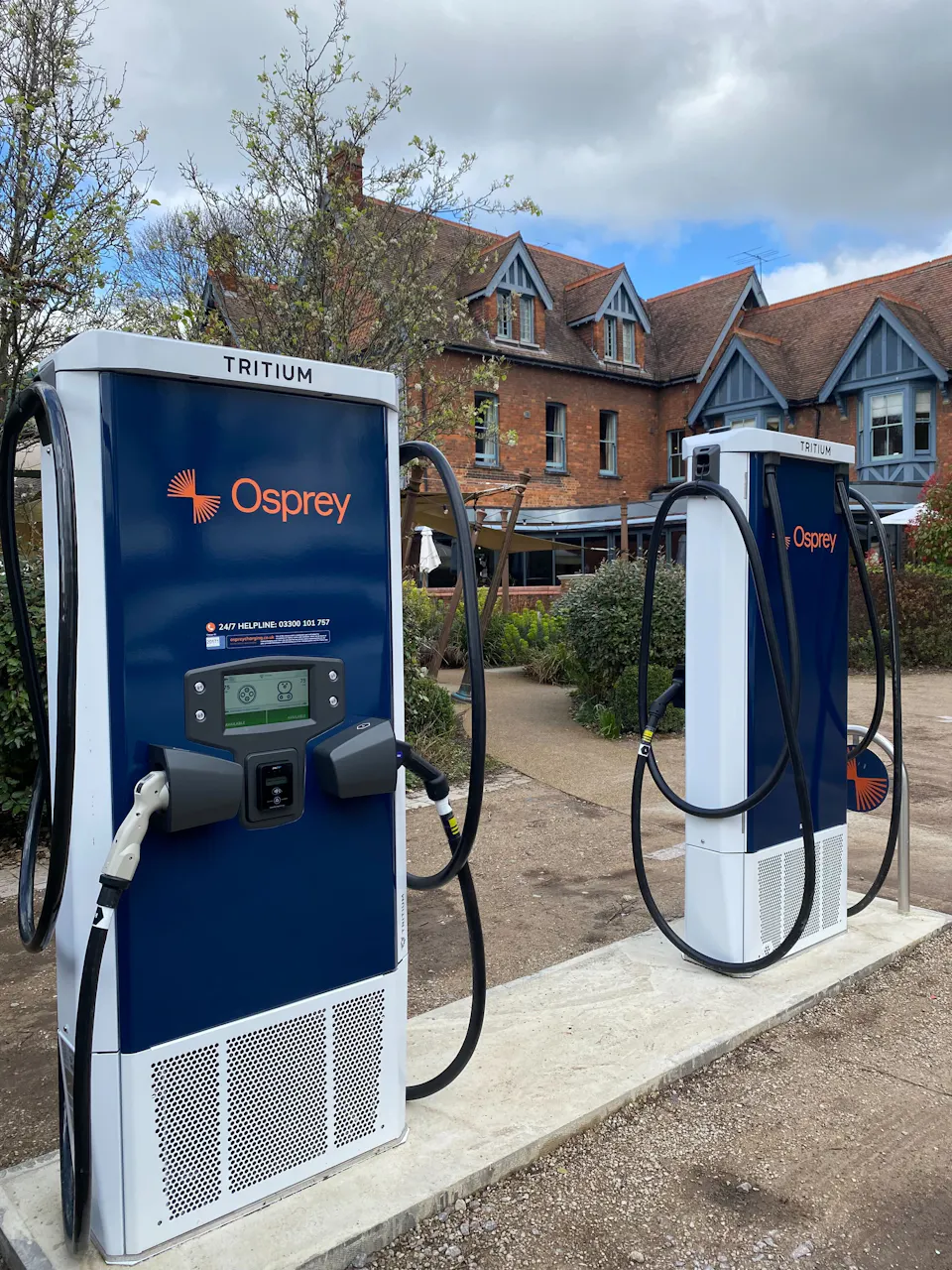 Two rapid Osprey EV charging stations