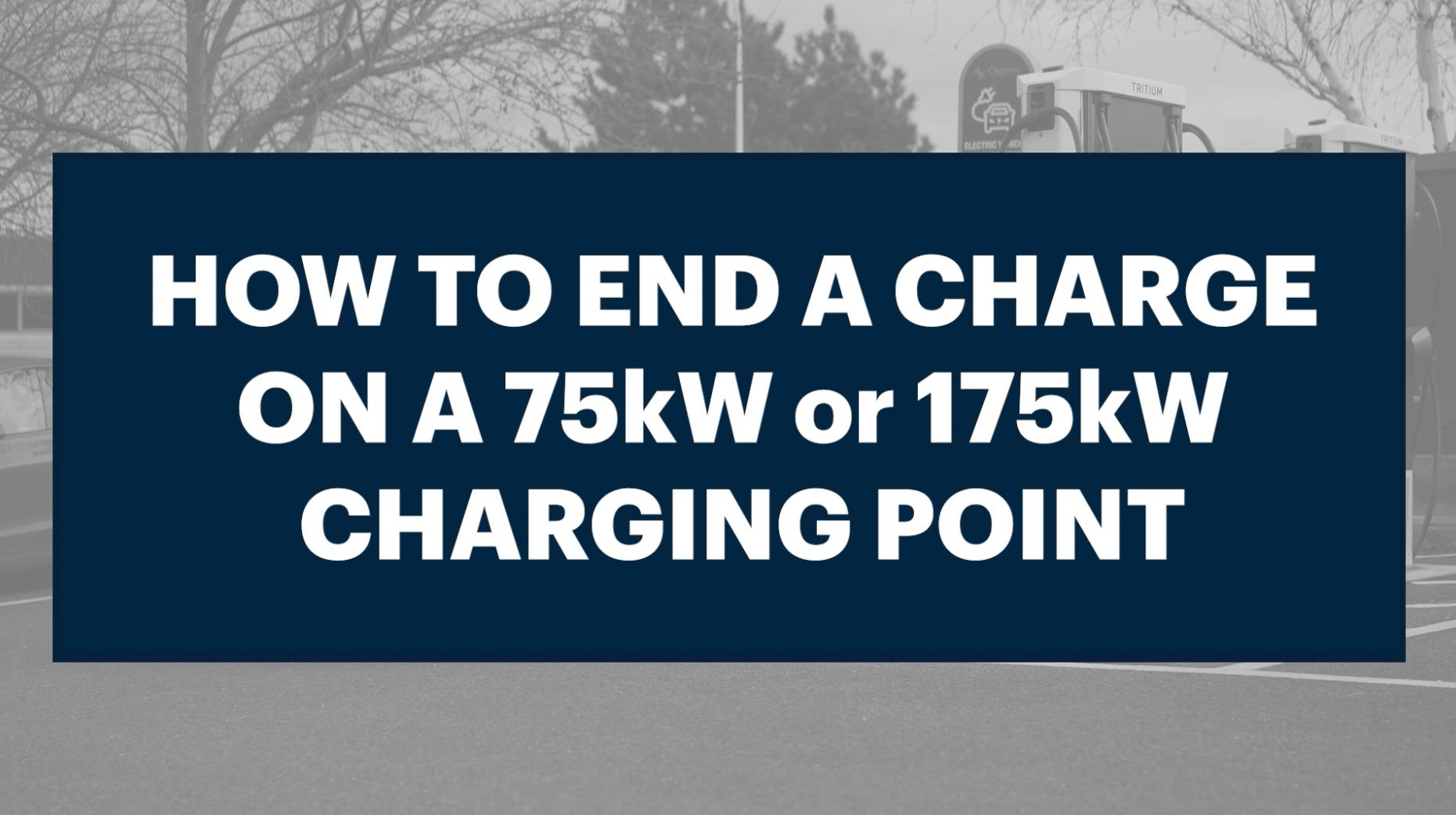 How to end a charging session on a 75kW or 175kW Osprey rapid charger