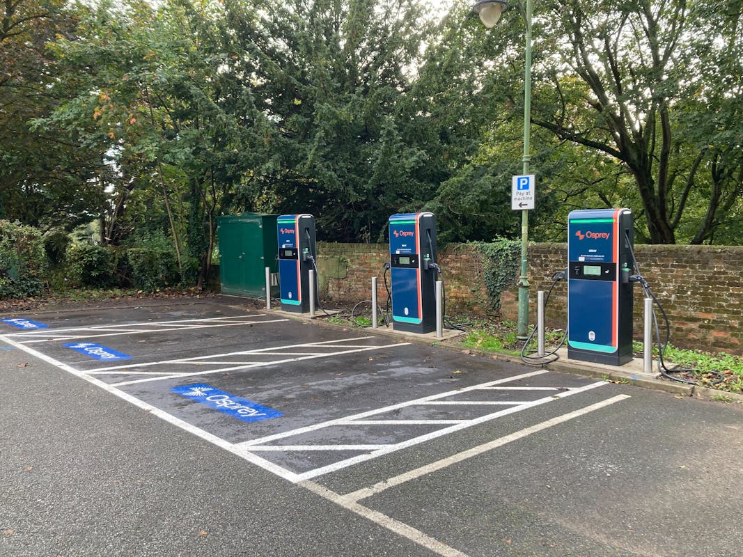 3x Osprey rapid charge points in partnership with Dacorum Council at High Street, Hemel Hempstead