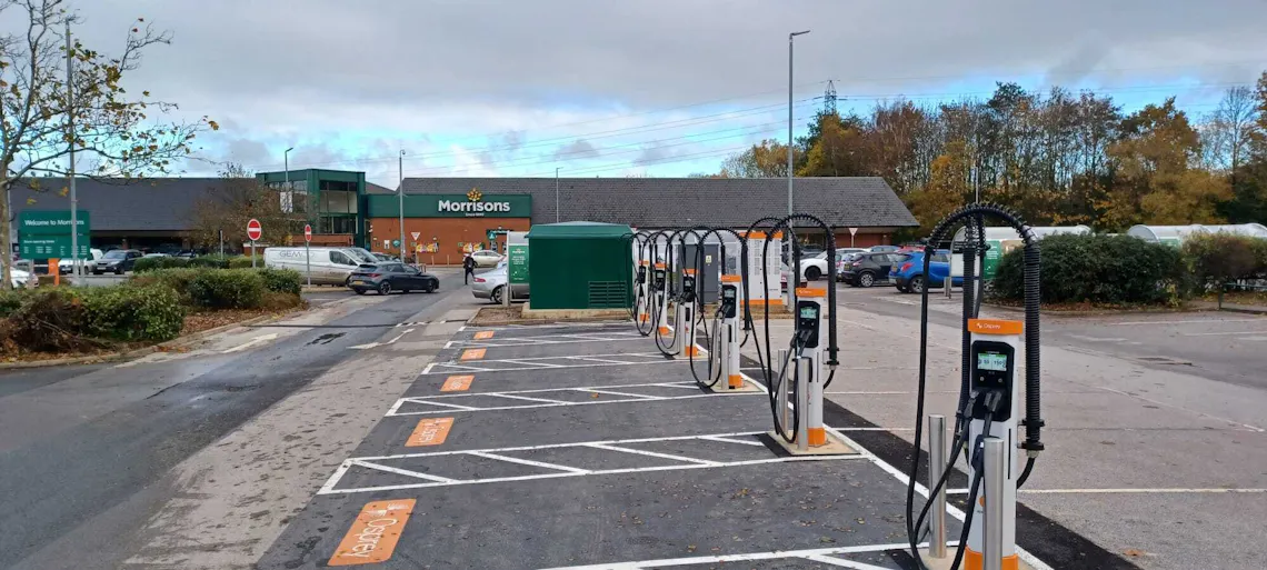 An Osprey Charging hub located at Morrisons 