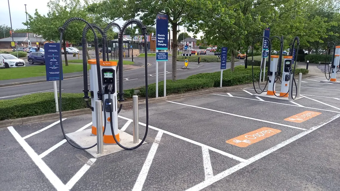 Osprey Charging Hub at Robin Leisure Park, Wigan