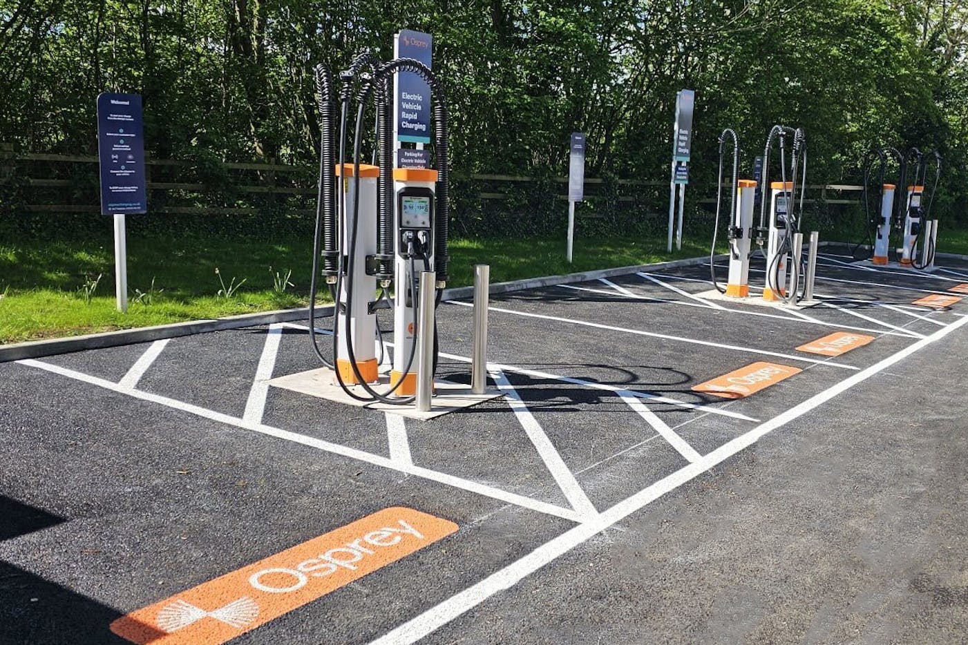Osprey charging hub at Primrose Vale in Bentham.