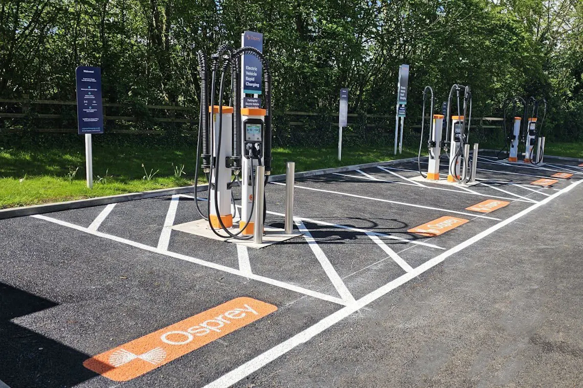 Osprey charging hub at Primrose Vale in Bentham.