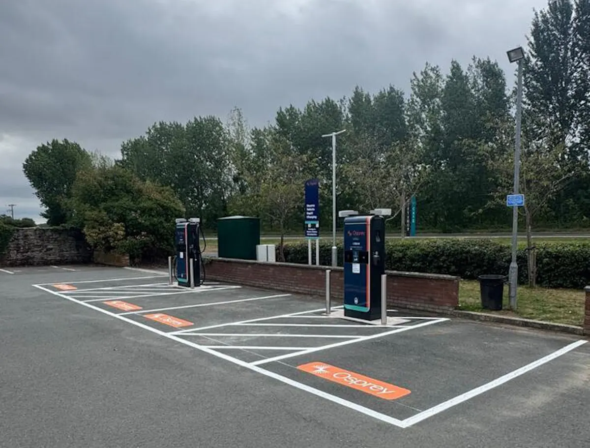 Osprey chargers at Ludlow Farm Shop