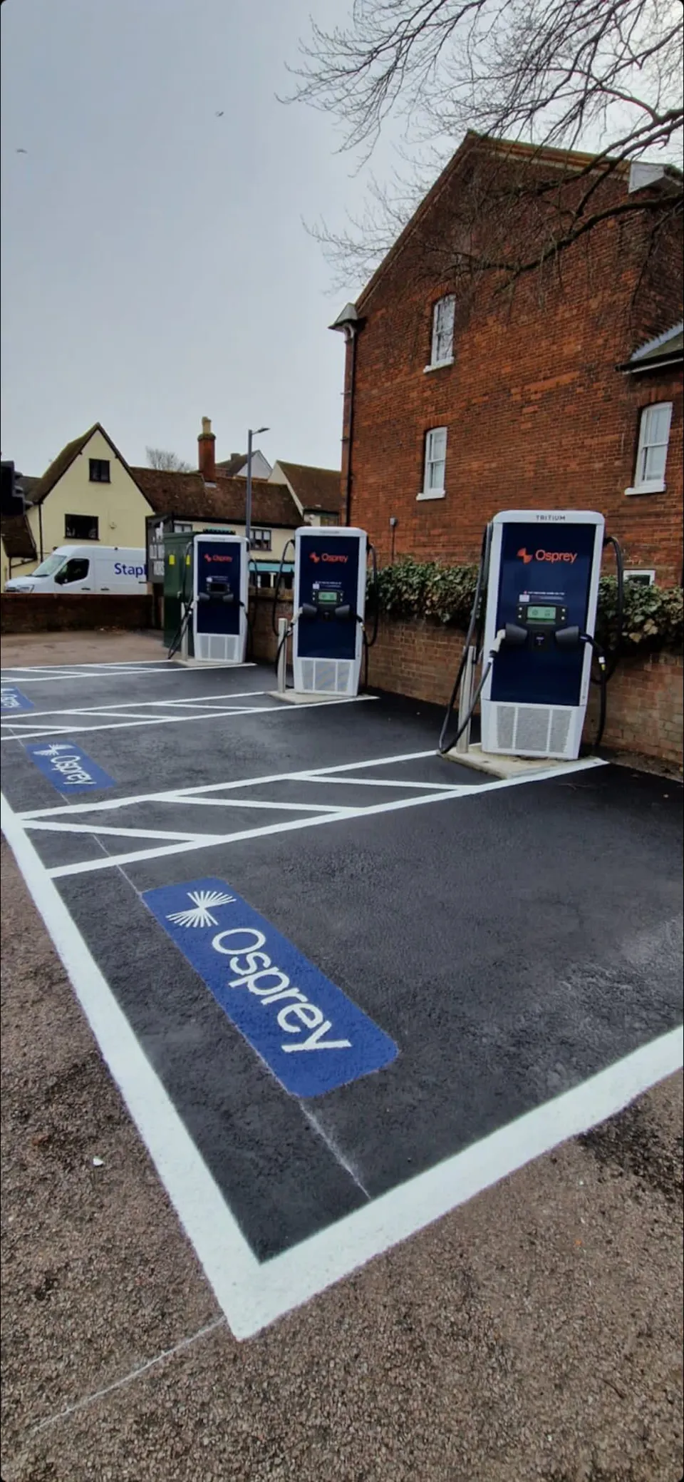 Three Osprey rapid EV charging stations