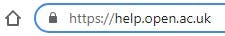Example web address showing the padlock and https in the address bar
