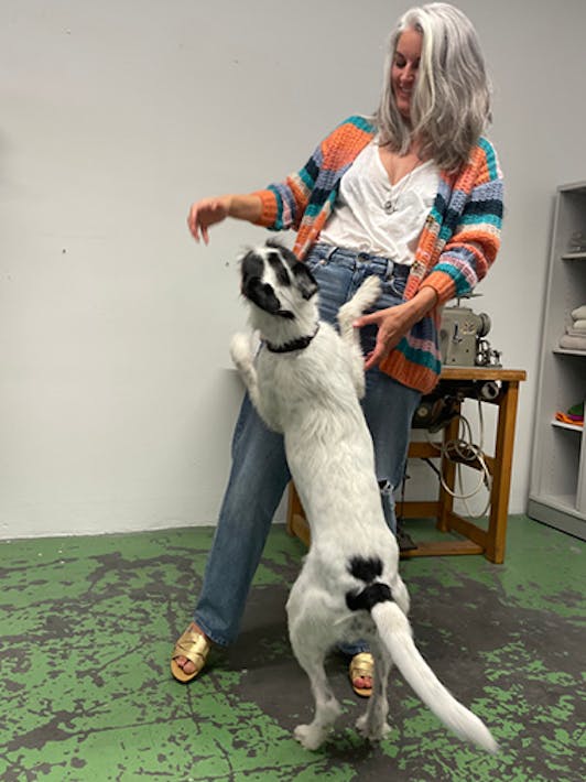 Isabel mit Hund