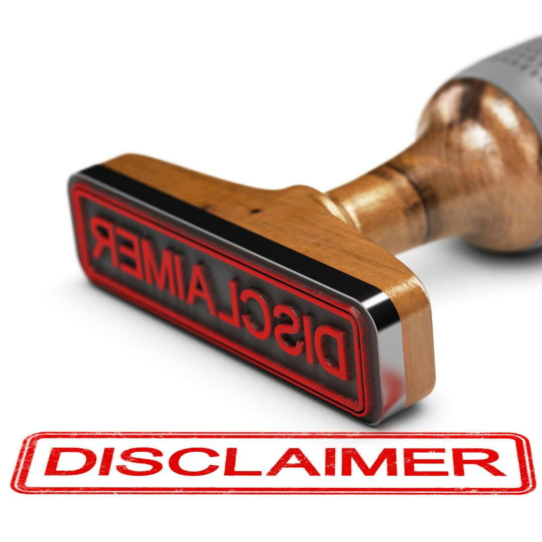 A disclaimer stamp