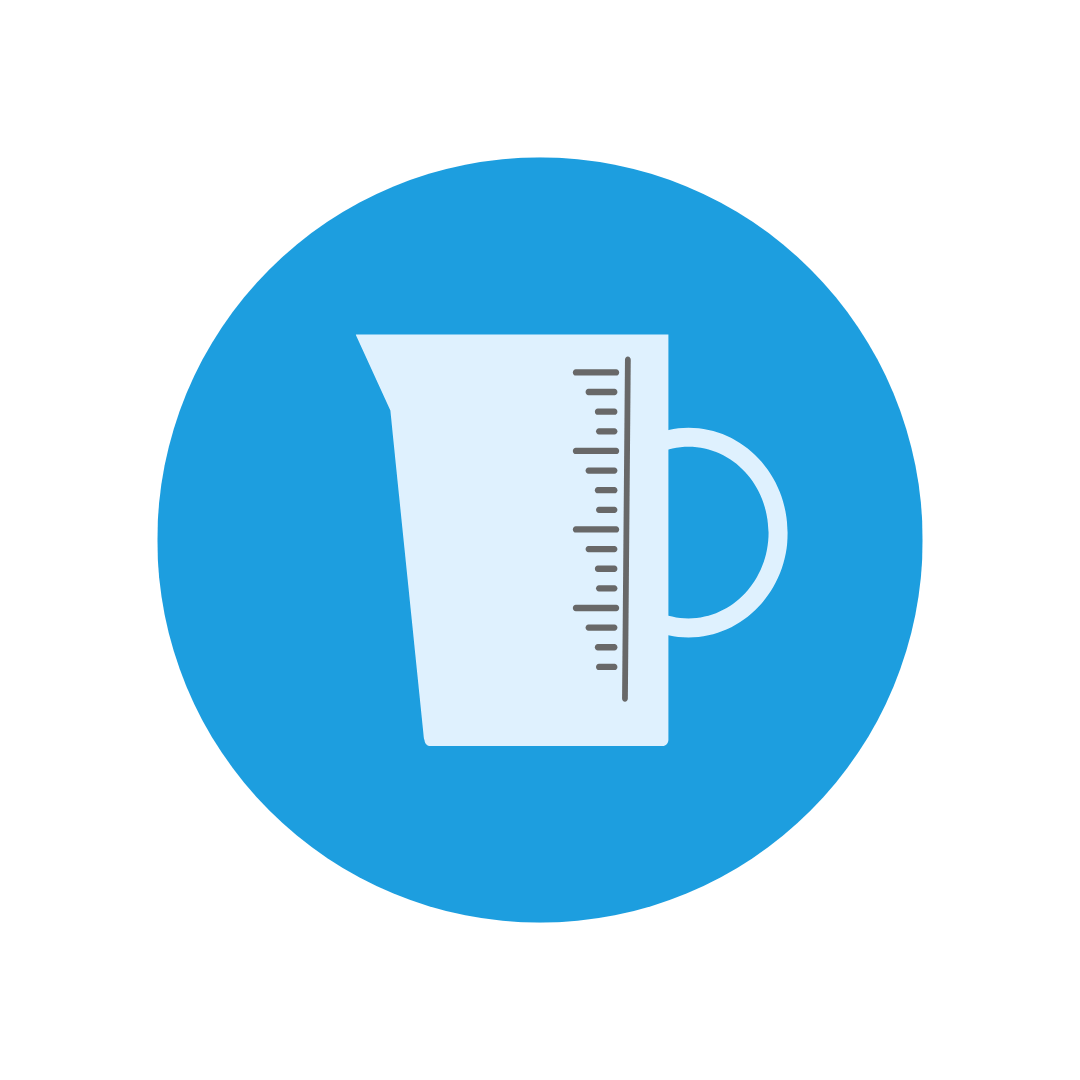 water jug icon with blue circular background