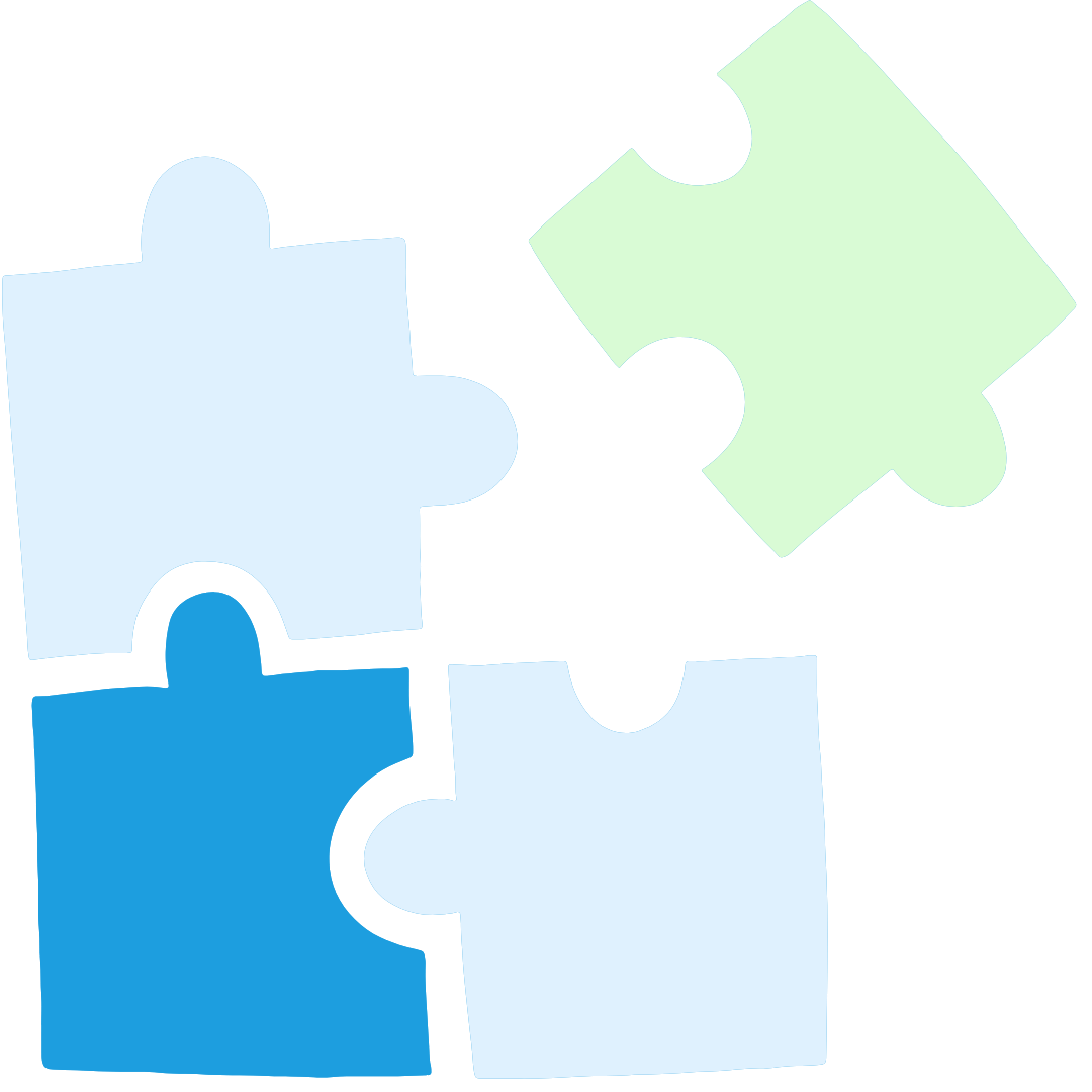 4 pieces of puzzle slotting together