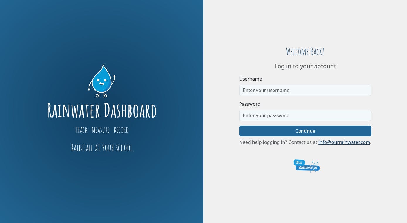 Rainwater Dashboard