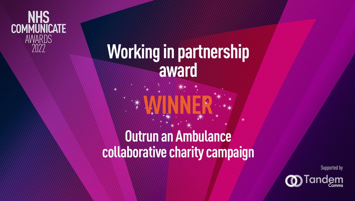 NHS Communicate Awards 2022 - Working in Partnership Winner