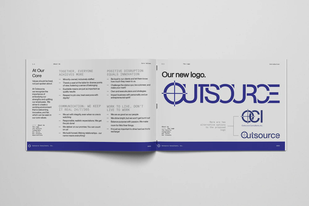 logo featured in our brand guidelines book