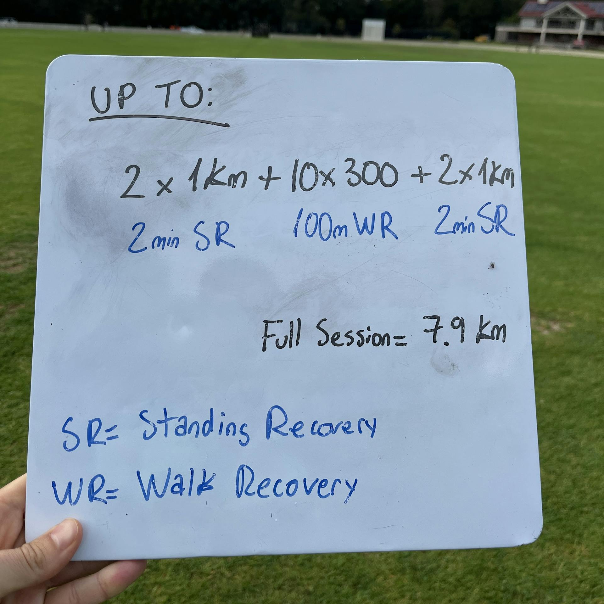 whiteboard with run#ning session