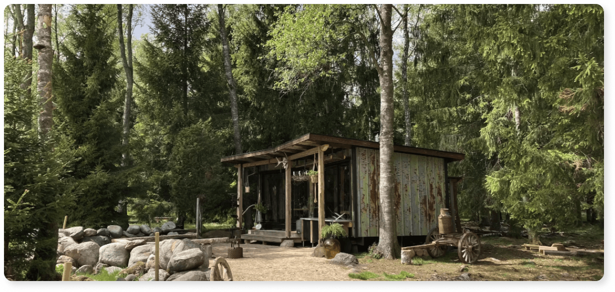 Glamping i Sverige hos Gullis Skjul