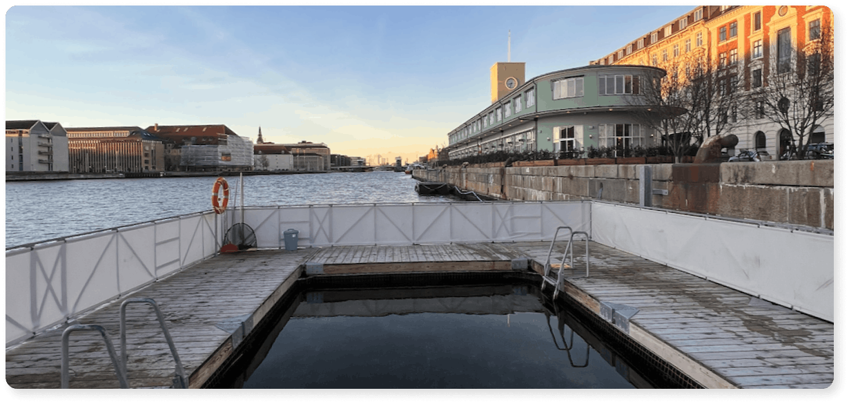 Vinterbade ved Havnegade i København