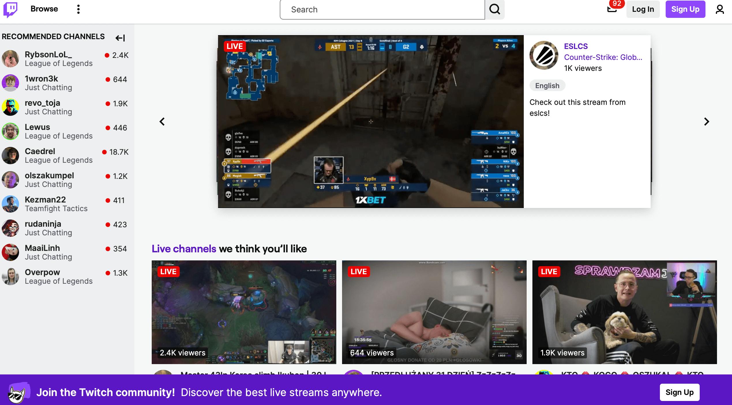 twitch for streaming