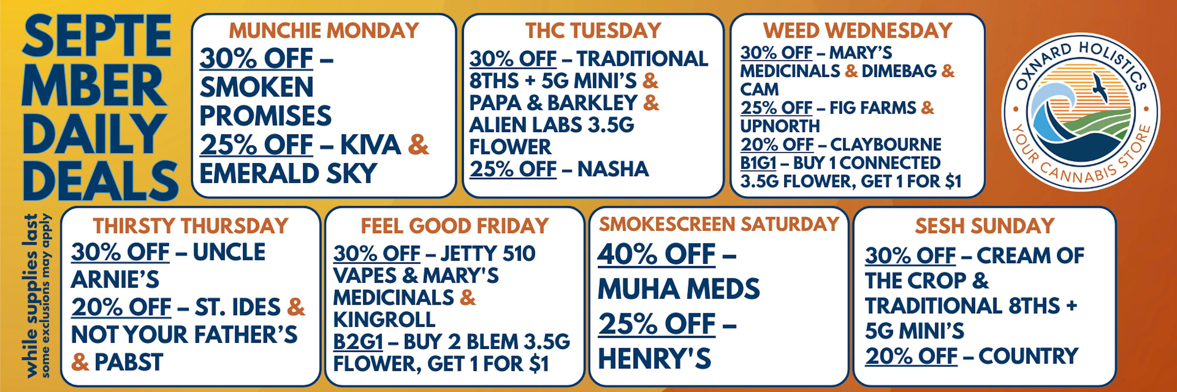September Daily Deals