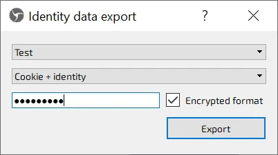 Cookie and identity export