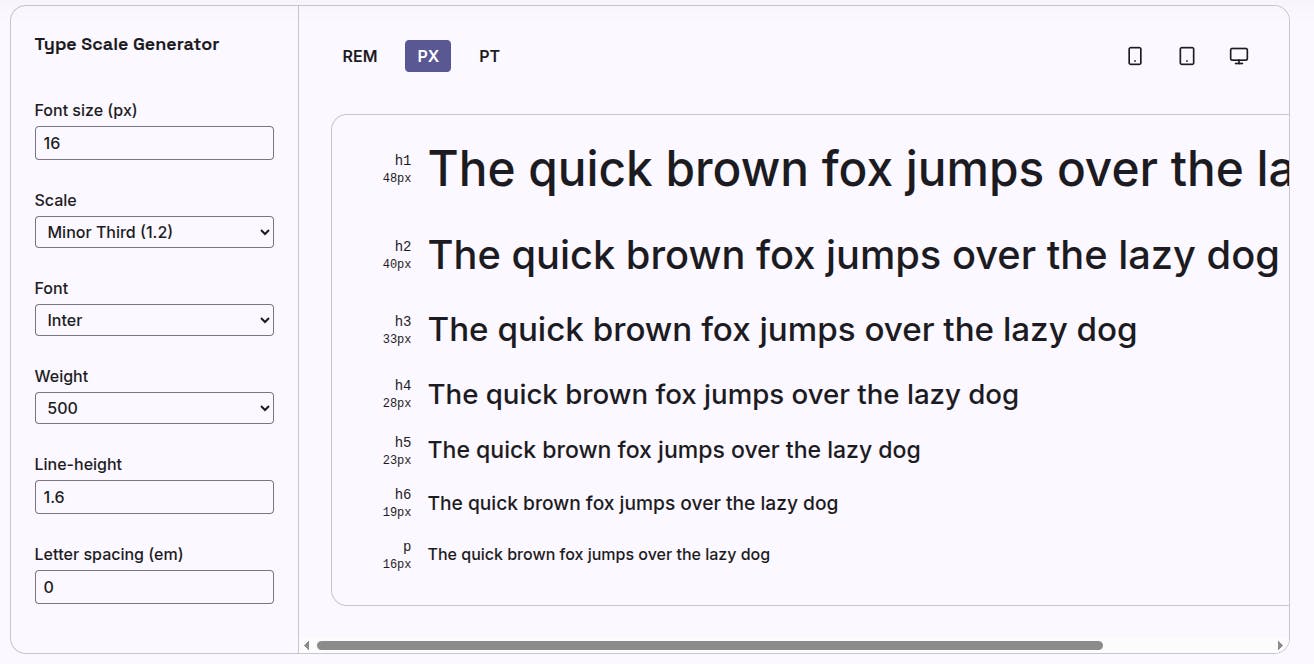 example of typography