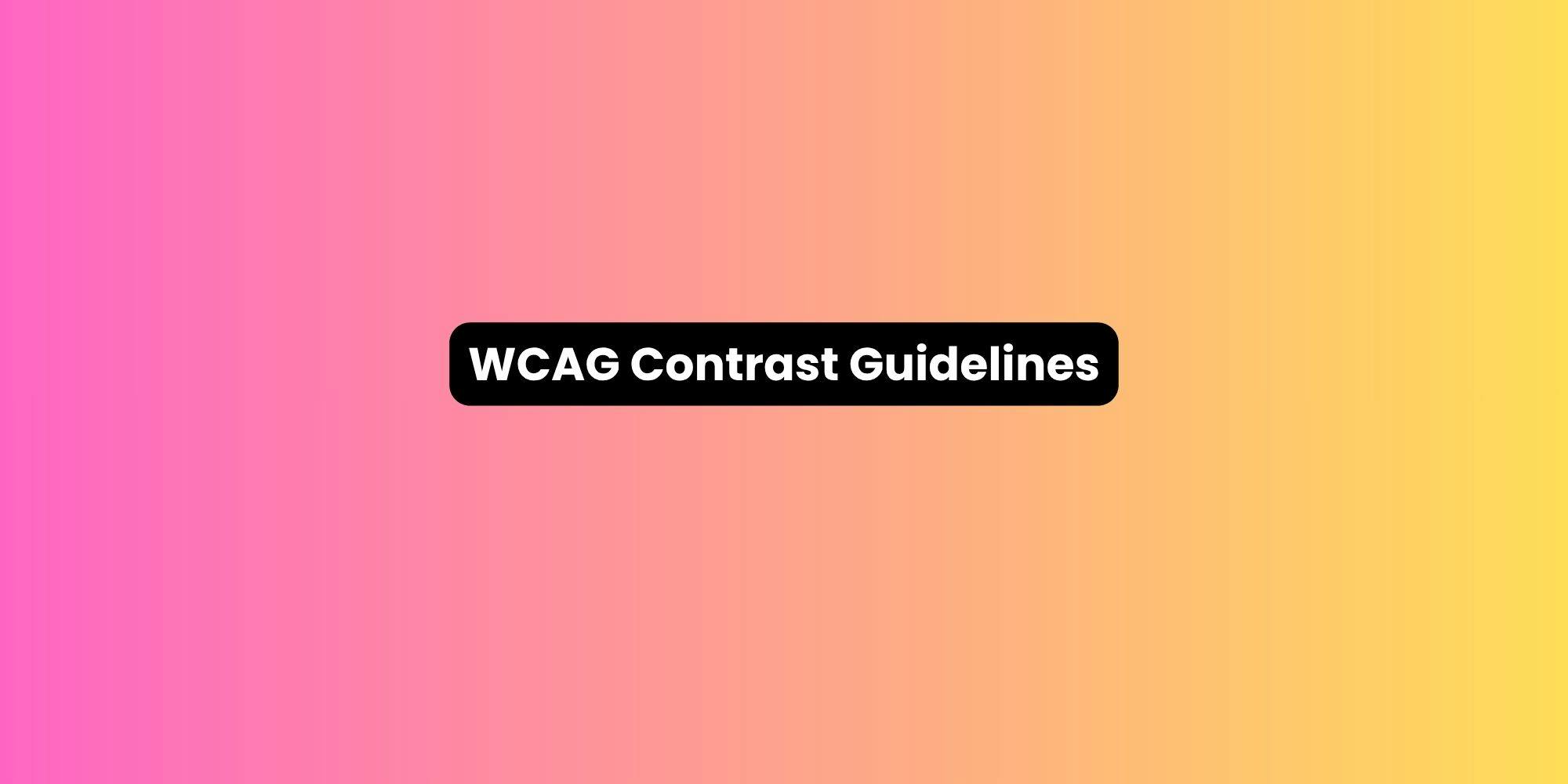 WCAG Contrast Guidelines