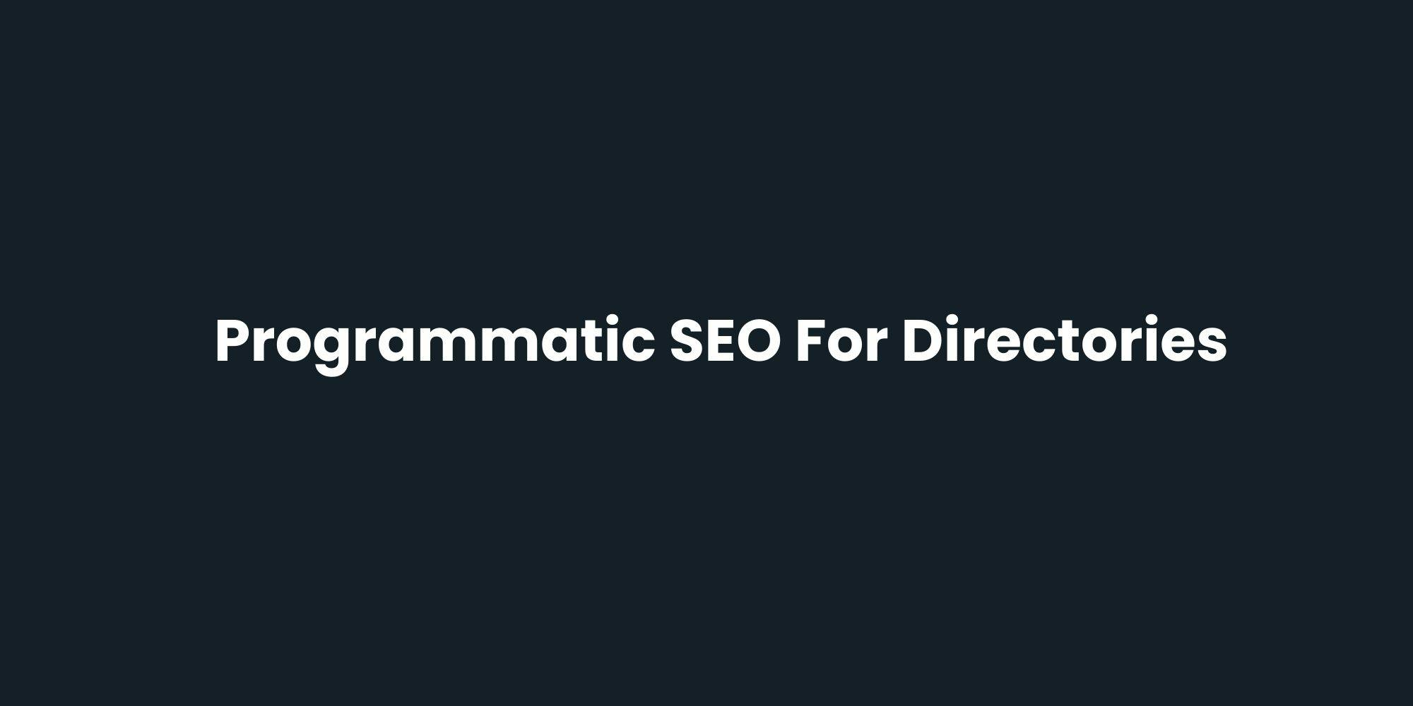 Programmatic SEO