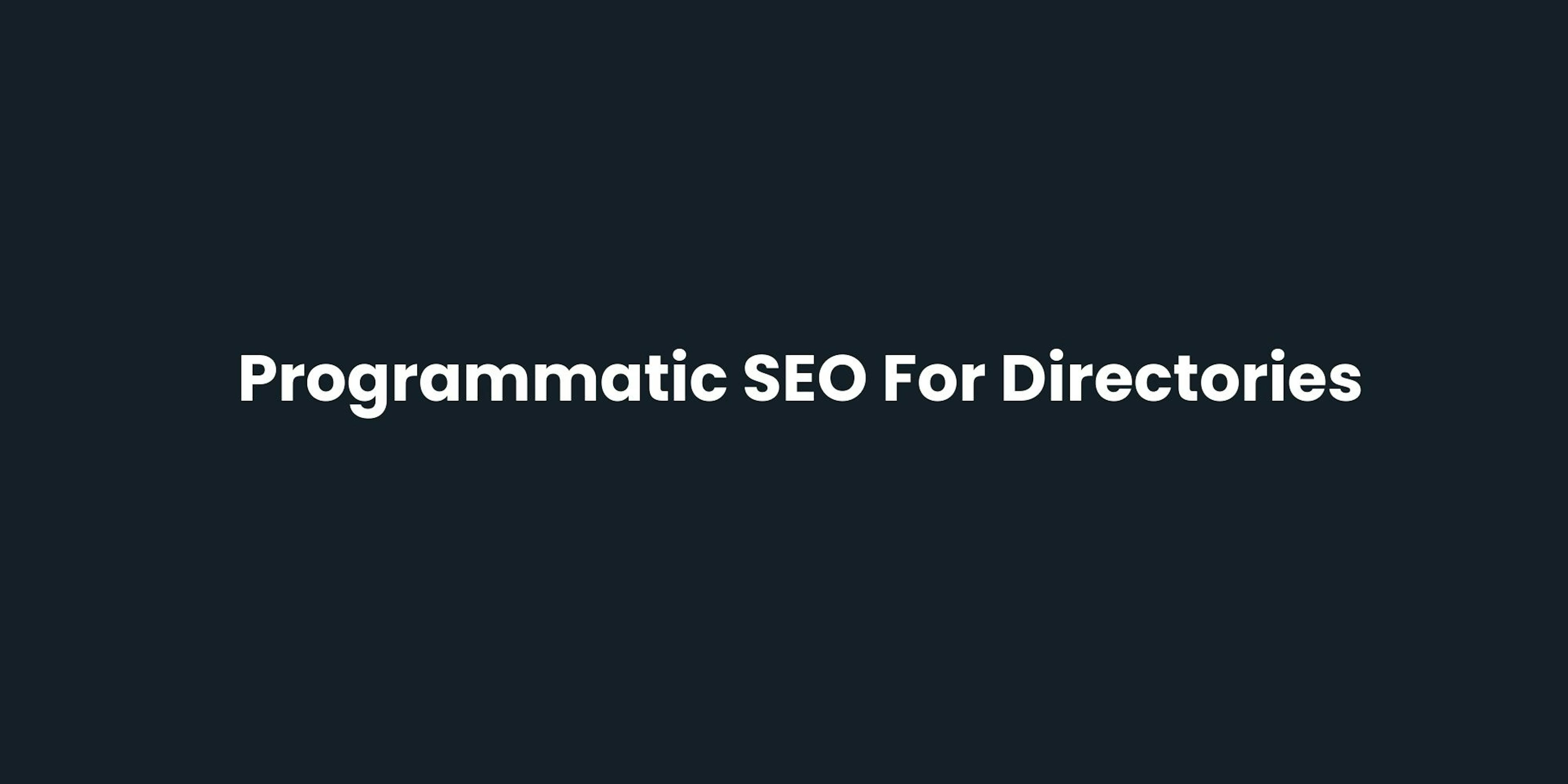 Programmatic SEO