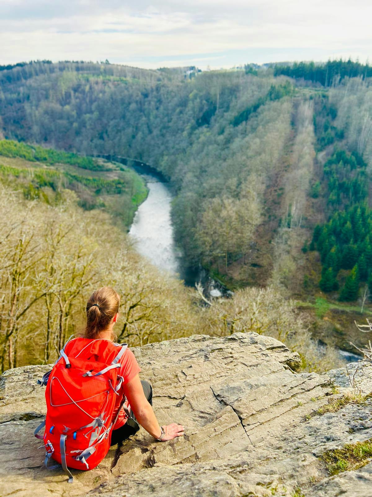 Uitzicht Ourthe Vallei tijdens de packraft Trail