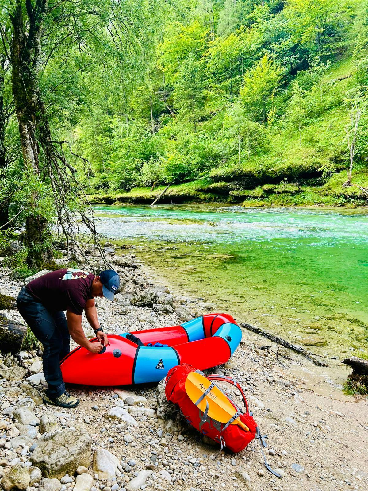 Packrafting op de Salza Rivier