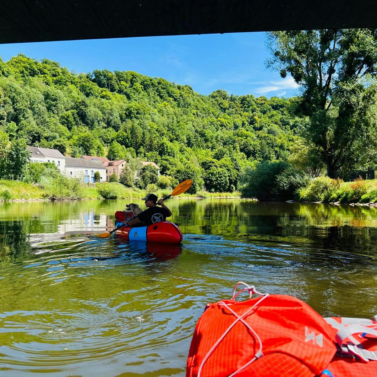 Packraften op rivier in Luxemburg