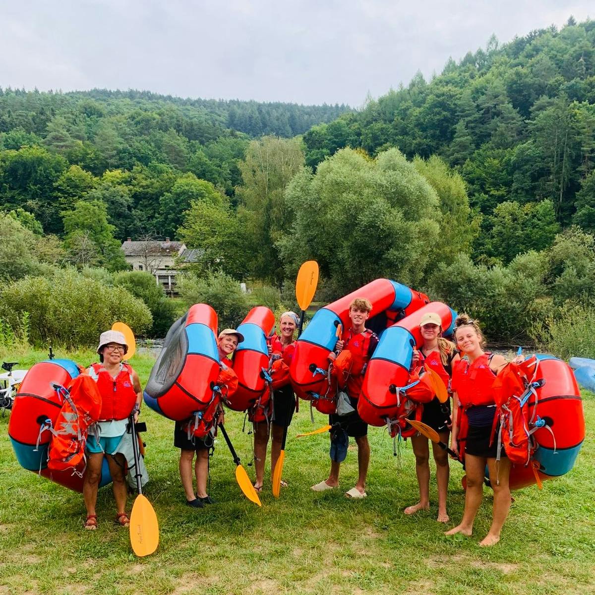 Packrafting und Übernachten im Mullerthal, Luxemburg