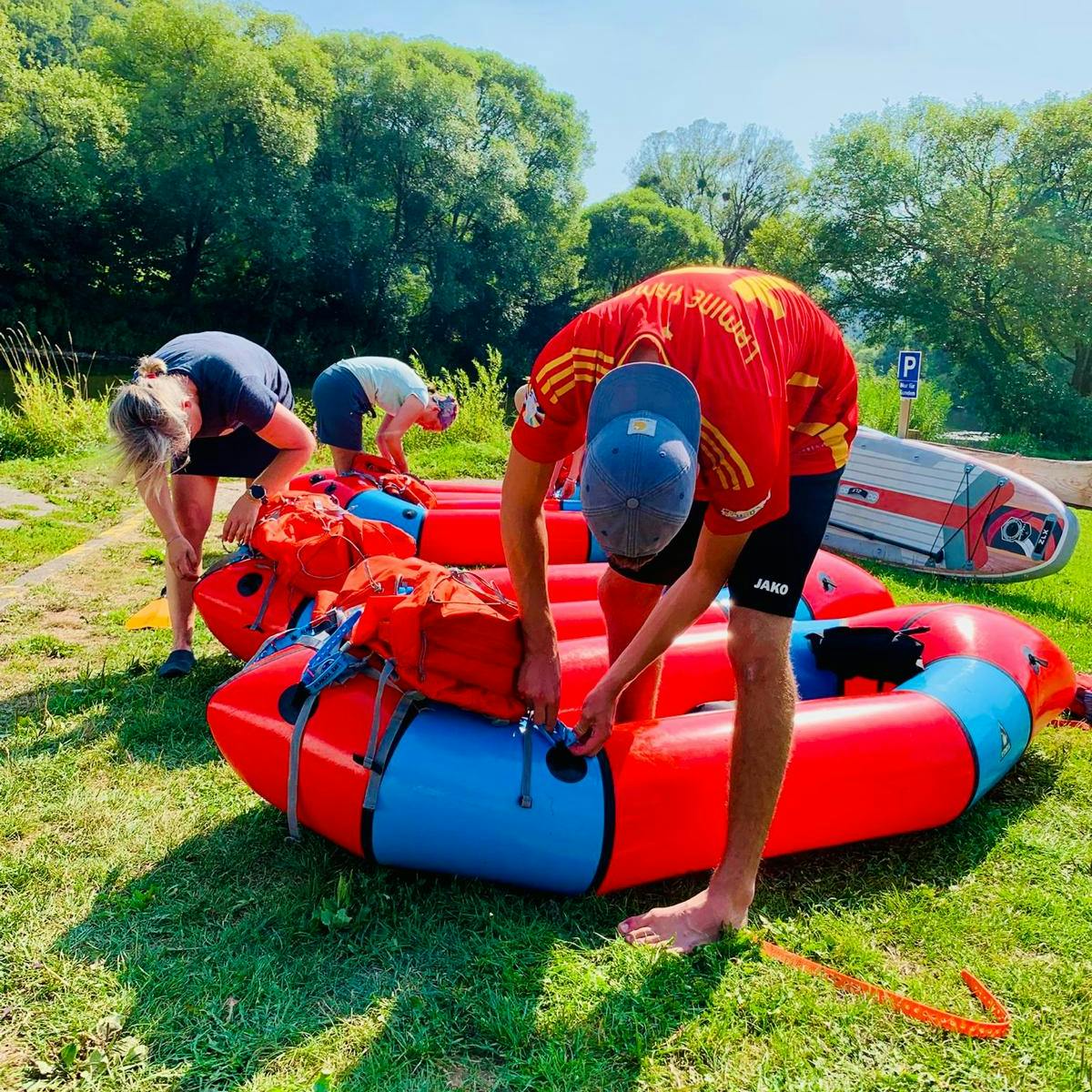samen gaan we packraften op de rivier inn luxemburg