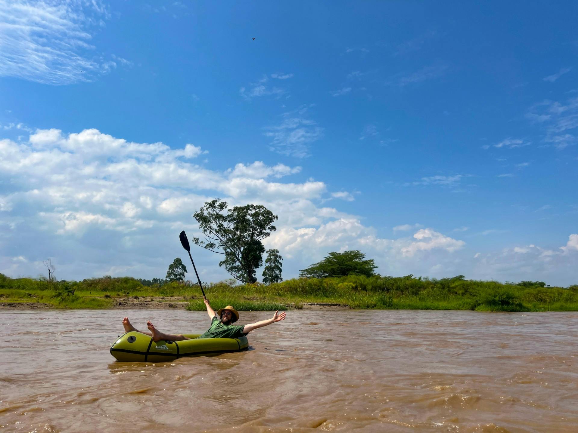 Packraften op rivier de Nijl