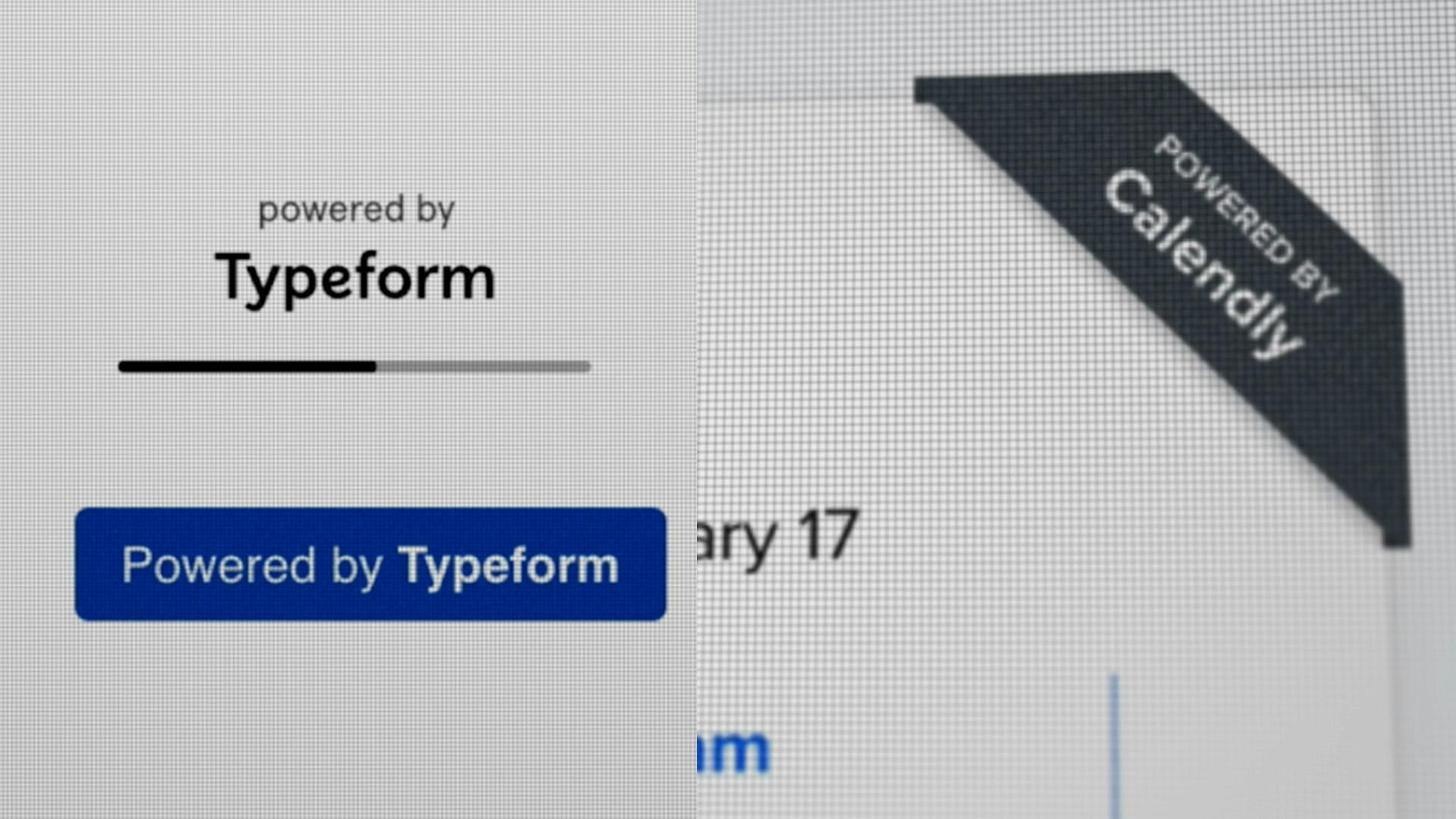 Powered by Typeform/Powered by Calendly
