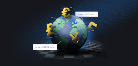 illustrated globe with currency symbols